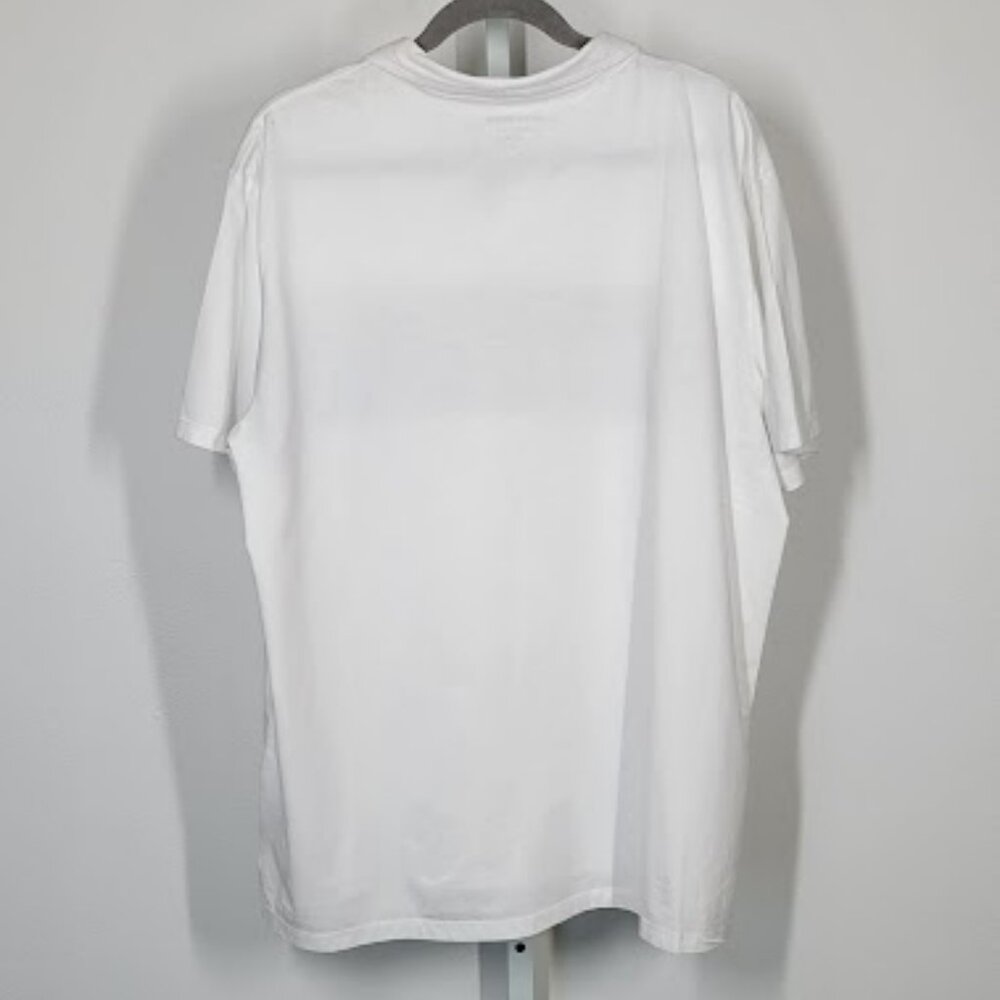 JOE FRESH striped polo shirt white blue Sz XL  NEW - Picture 3 of 5